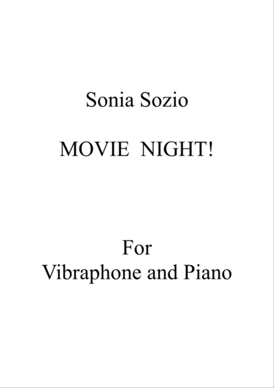 MOVIE NIGHT! Piano scores gallery preview page 1