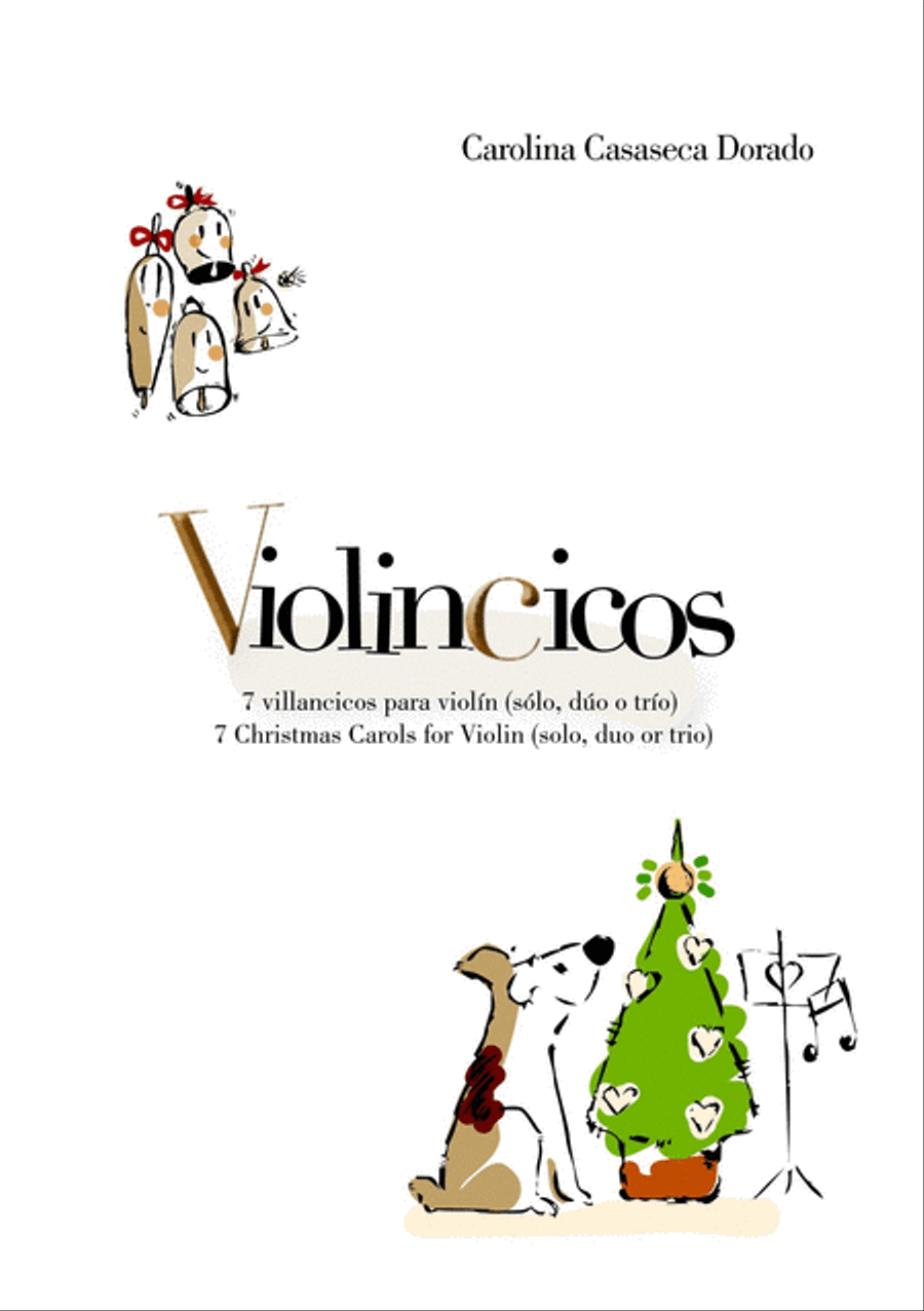 Violincicos: Seven Christmas Songs for Violin Solo, Duo or Trio String Duet scores gallery preview page 1