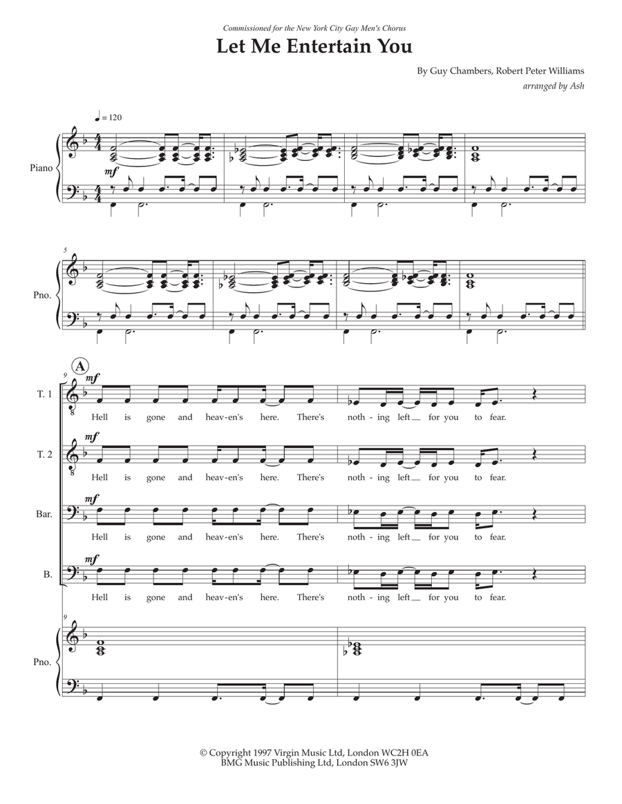 Let Me Entertain You Let Me Entertain You TTBB scores gallery preview page 1