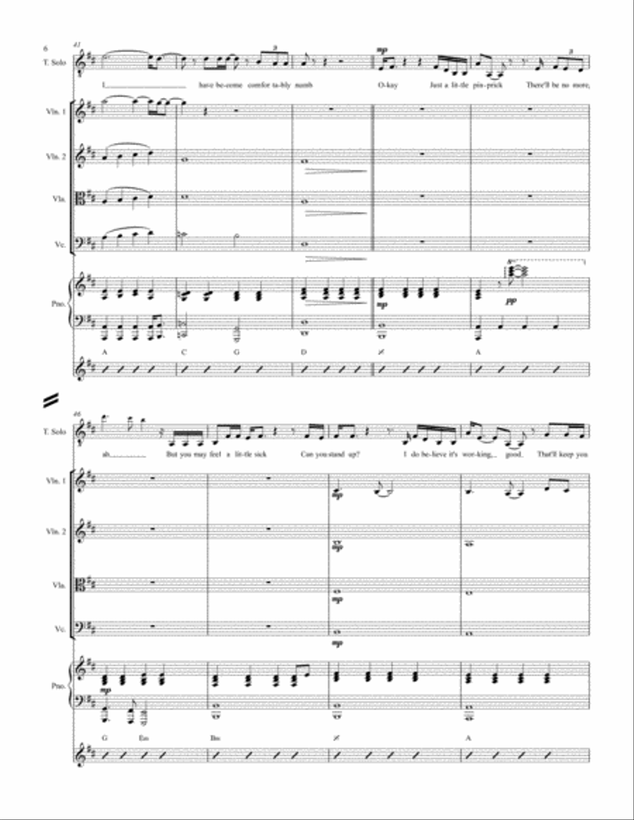 Comfortably Numb Voice scores gallery preview page 6