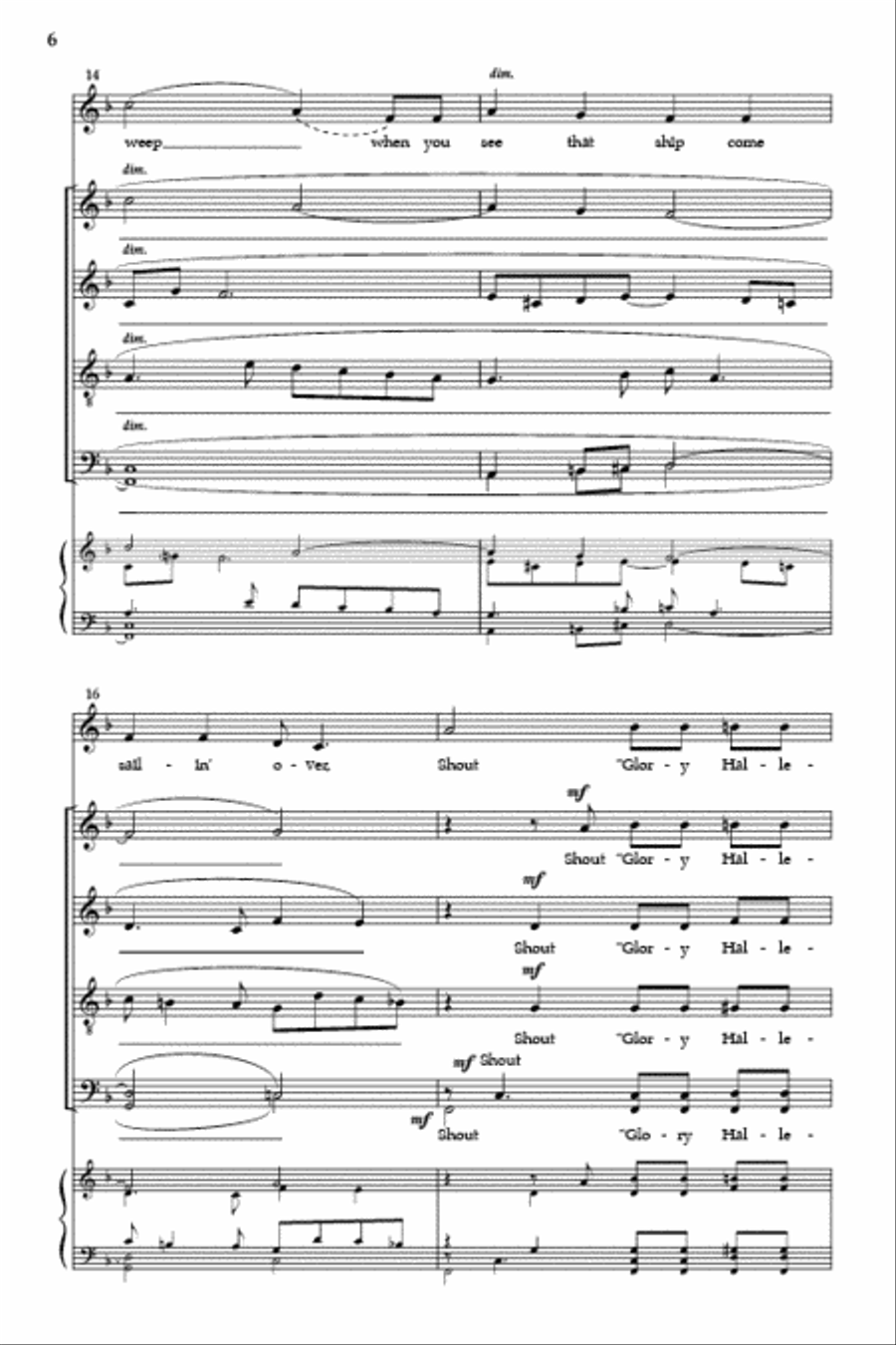 I Stood on the River of Jordan Divisi scores gallery preview page 5