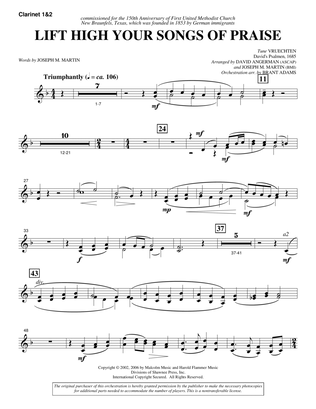 Lift High Your Songs Of Praise (from Footprints In The Sand) - Bb Clarinet 1,2