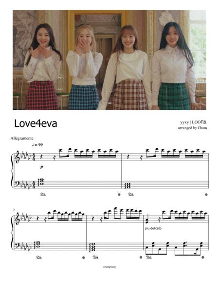 LOONA(yyxy)-Love4eva (Piano Arrangement) image number null