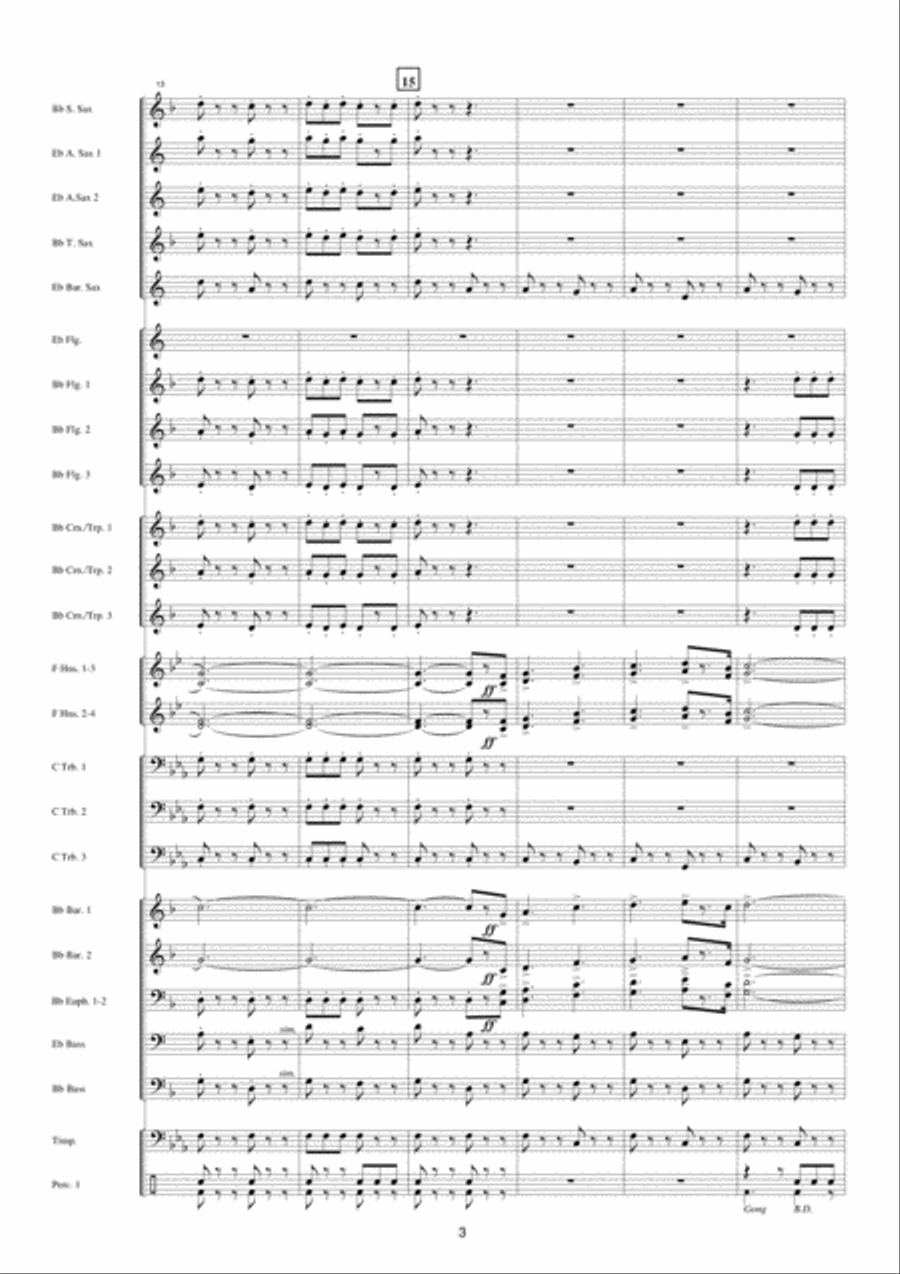 Hail Nero - Triumphal March (From Quo Vadis) Fanfare Band scores gallery preview page 4