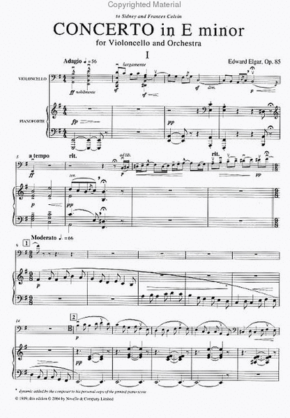 Concerto in E Minor, Op. 85 for Violoncello and Orchestra