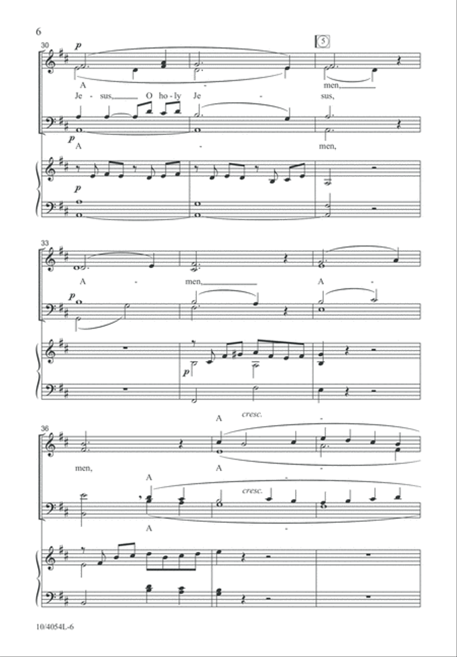 O Holy Jesus O Holy Jesus 4-Part scores gallery preview page 7