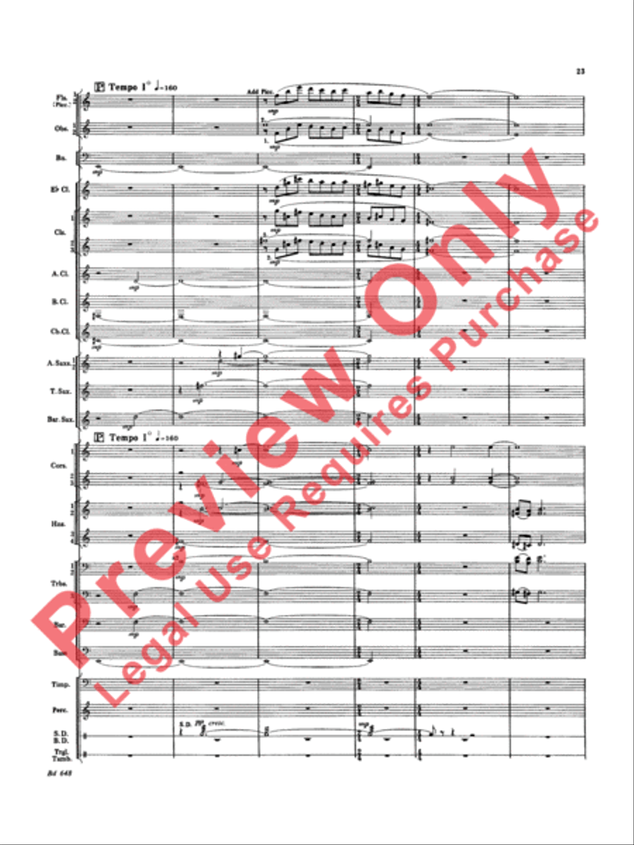 Overture Jubiloso Concert Band scores gallery preview page 26