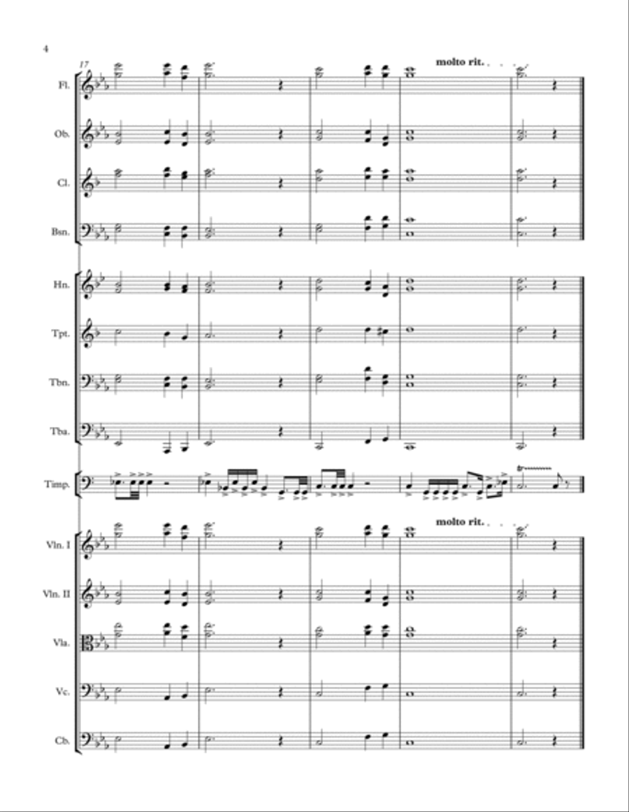 Funeral March for Queen Mary Small Ensemble scores gallery preview page 4
