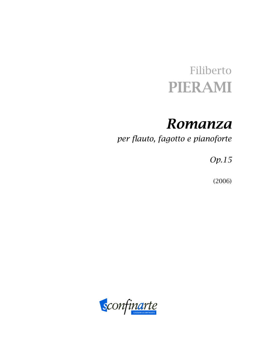 Filiberto PIERAMI: ROMANZA (op.15) (ES 107) Piano scores gallery preview page 1