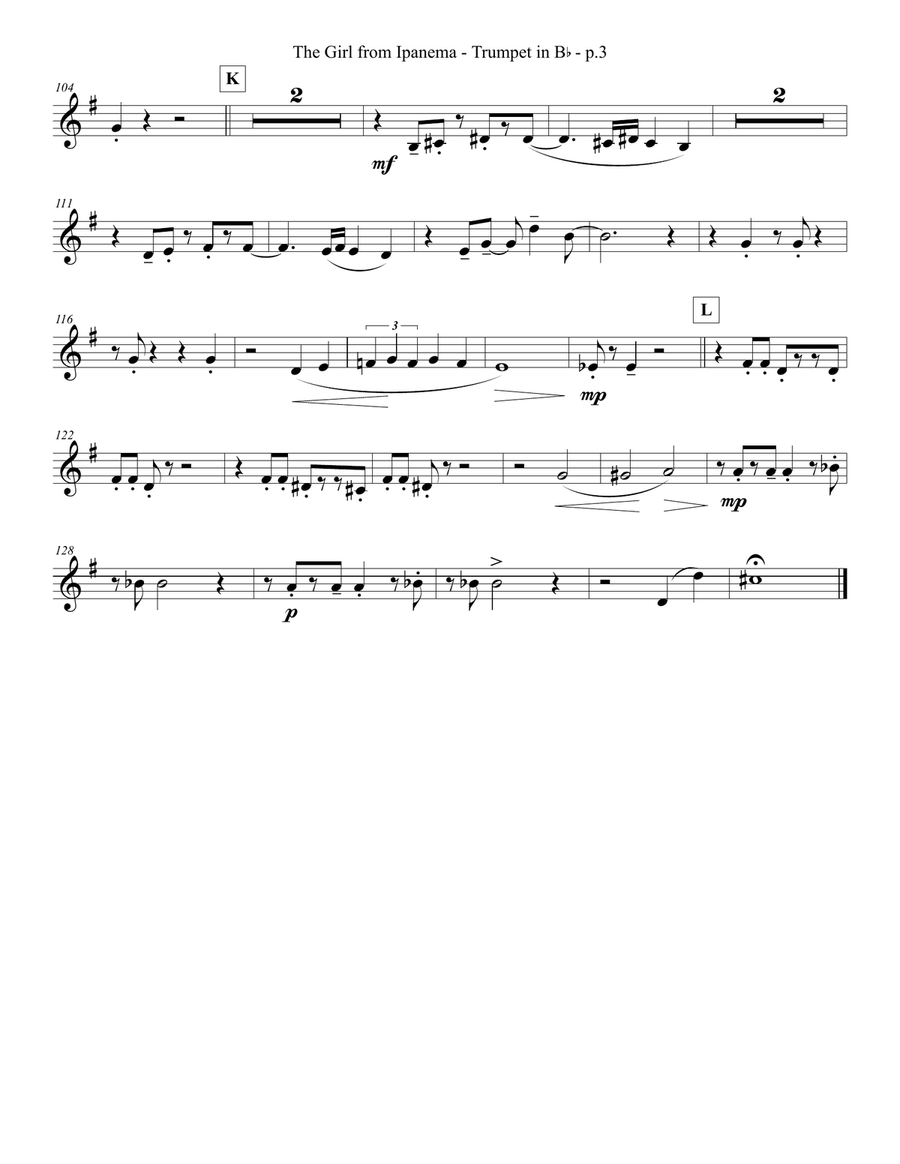The Girl From Ipanema (Garota De Ipanema) Brass Ensemble scores gallery preview page 6