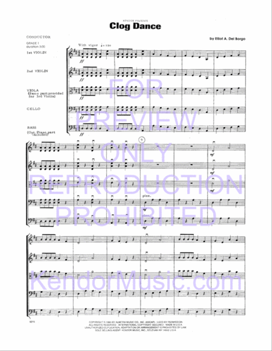 Clog Dance String Orchestra scores gallery preview page 3