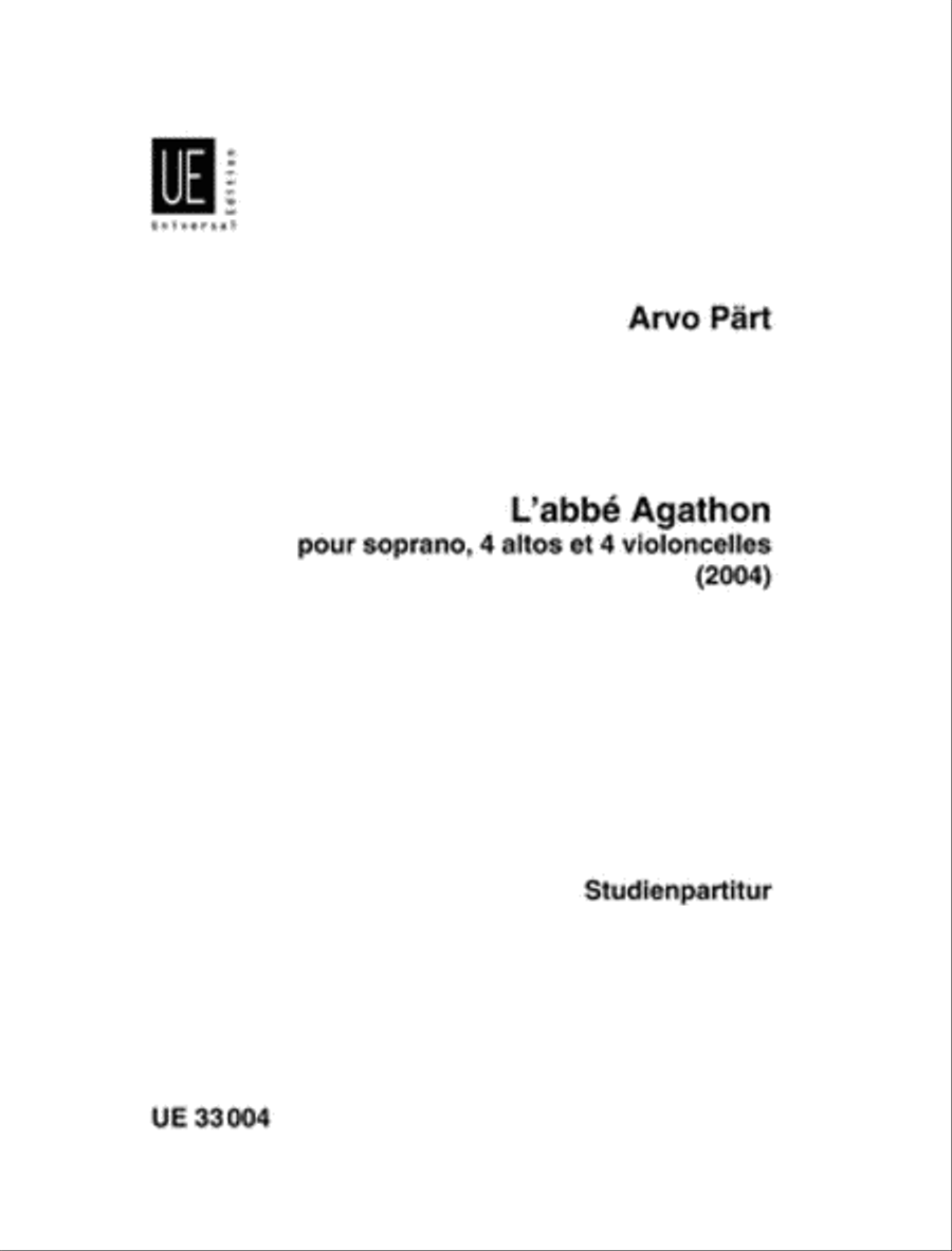 L'Abbe Agathon Chamber Music scores gallery preview page 1