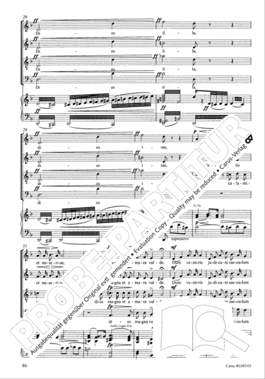 Missa pro defunctis Missa pro defunctis 4-Part scores gallery preview page 87