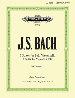 Suites (Sonatas) - Arranged For Viola Solo