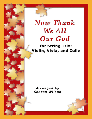 Book cover for Now Thank We All Our God (for String Trio – Violin, Viola, and Cello)