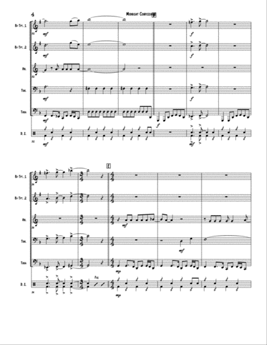 Midnight Confessions Brass Ensemble scores gallery preview page 4