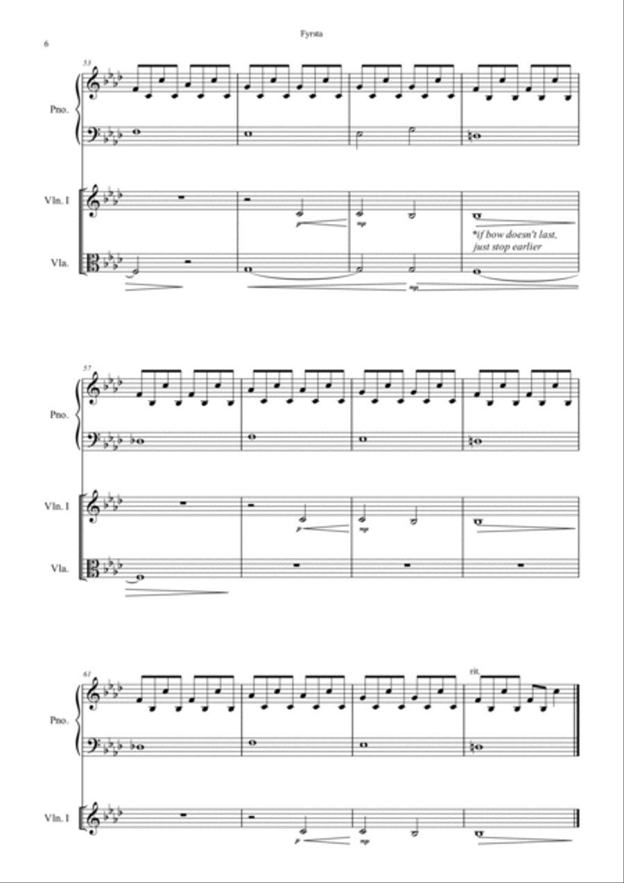 Frysta Piano Quartet scores gallery preview page 6