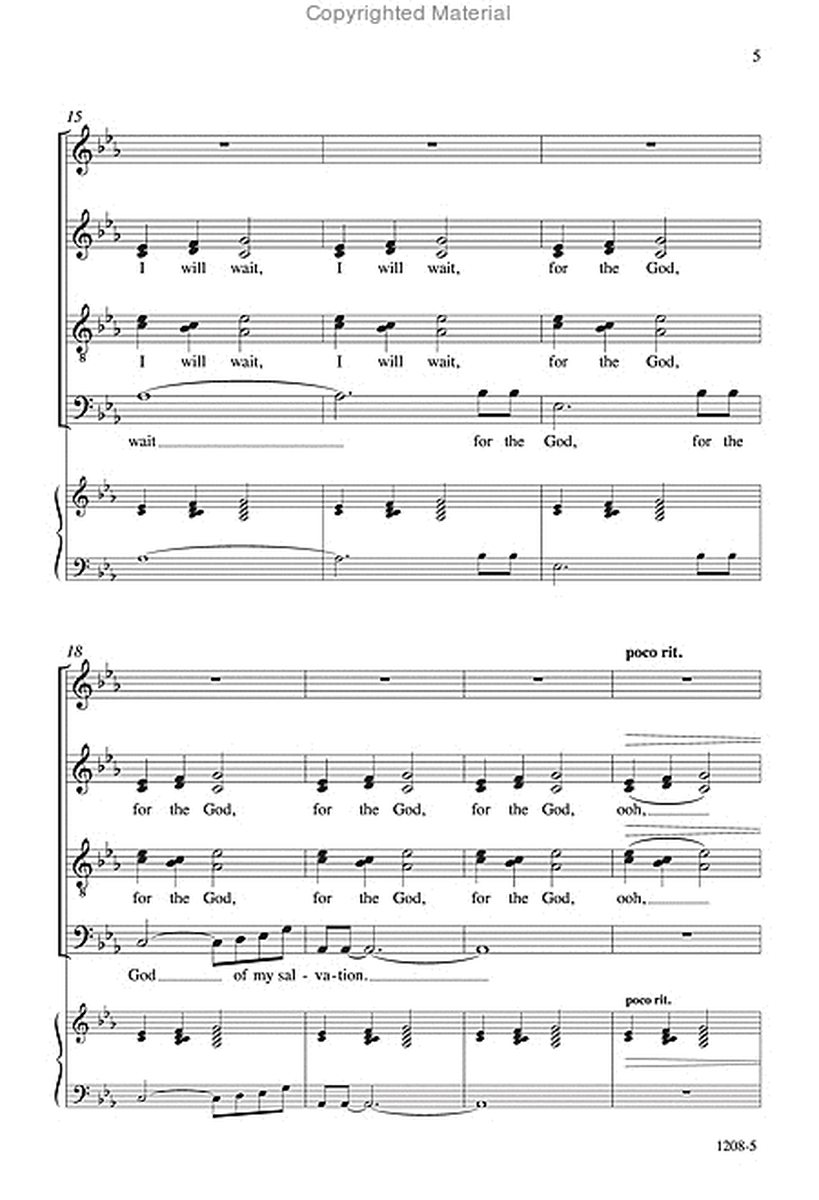 Song of Faith - SATB divisi Octavo image number null
