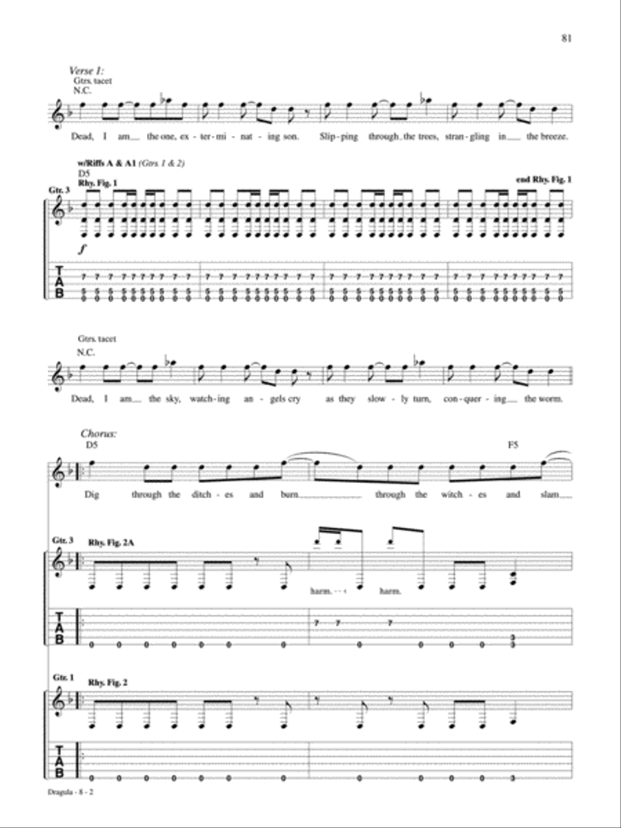 Dragula Guitar Tablature scores gallery preview page 2