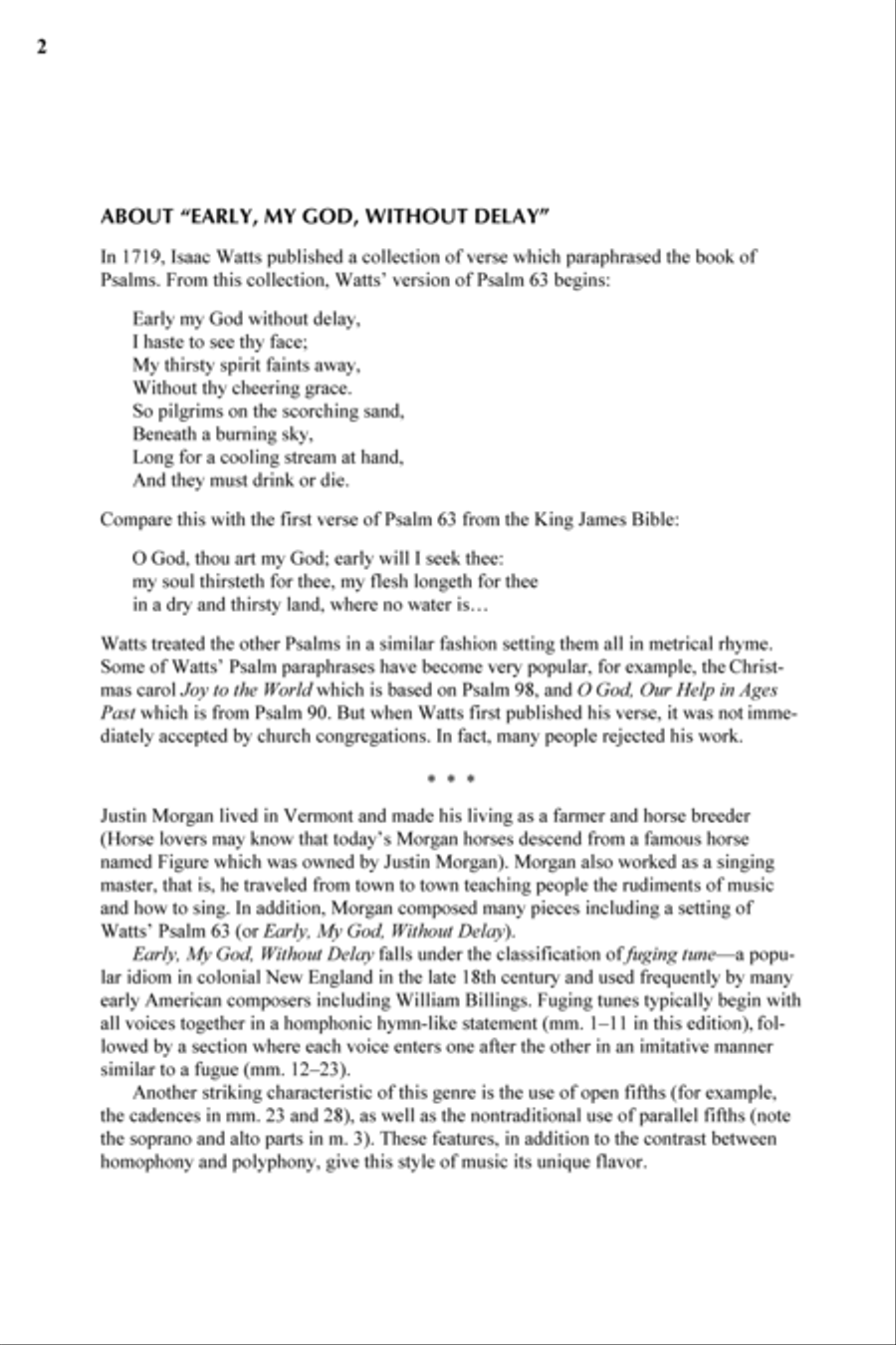Early, My God, Without Delay Choir scores gallery preview page 1