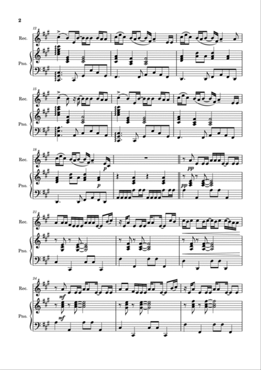 Cruel Summer Recorder scores gallery preview page 2