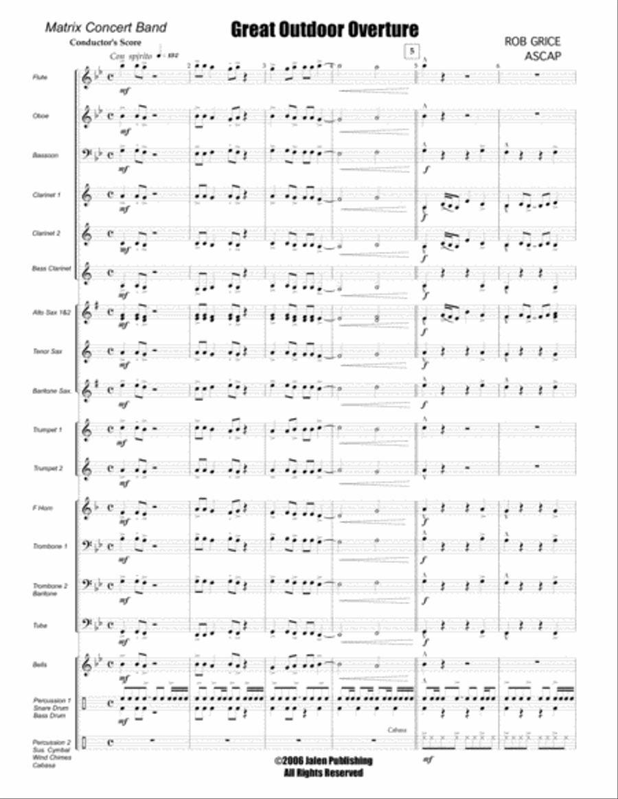 The Great Outdoor Overture Concert Band scores gallery preview page 2