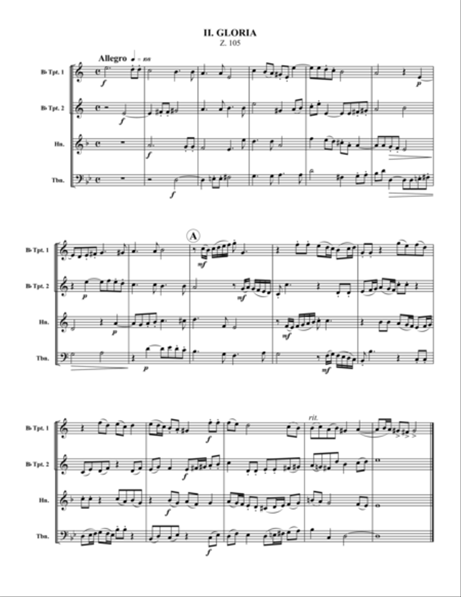 Two Purcell Pieces Brass Quartet scores gallery preview page 2