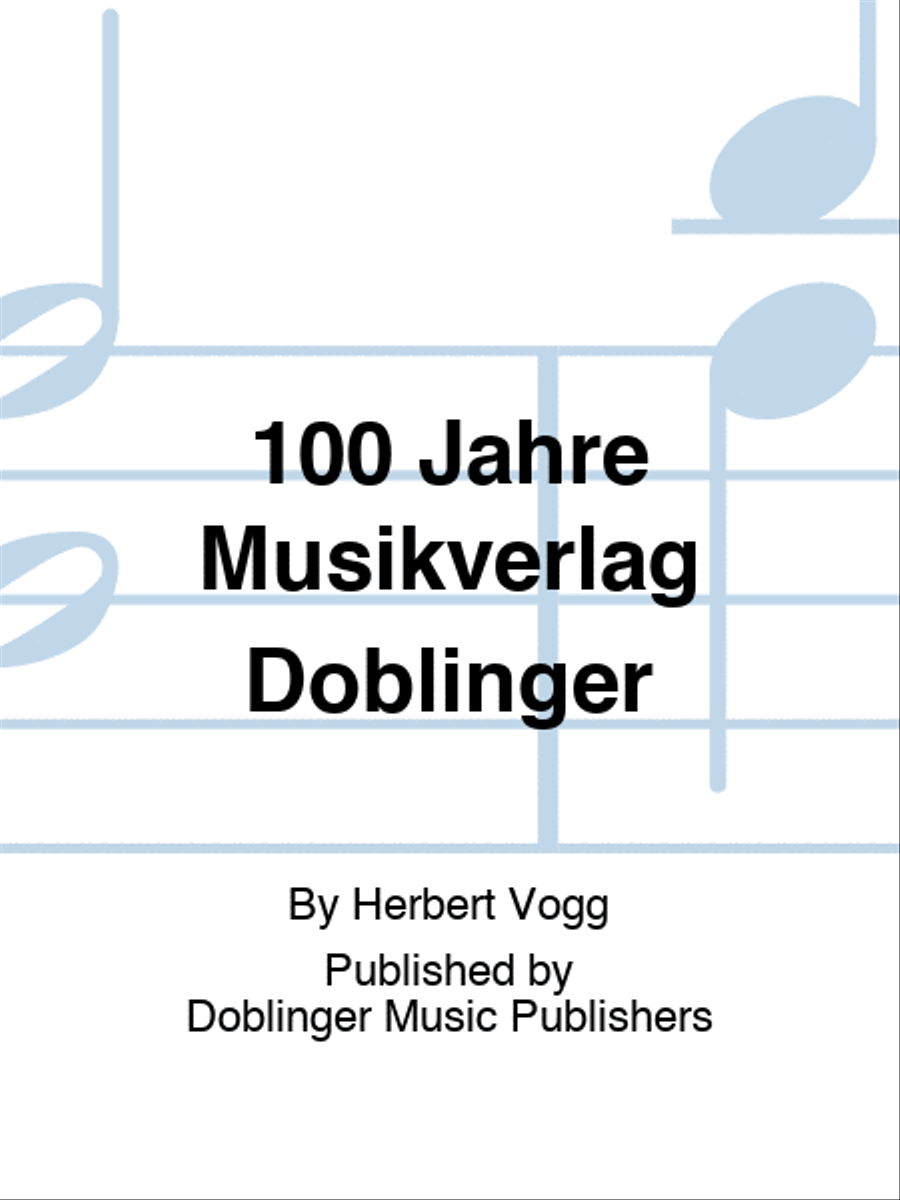 100 Jahre Musikverlag Doblinger Collection / Songbook scores gallery preview page 1