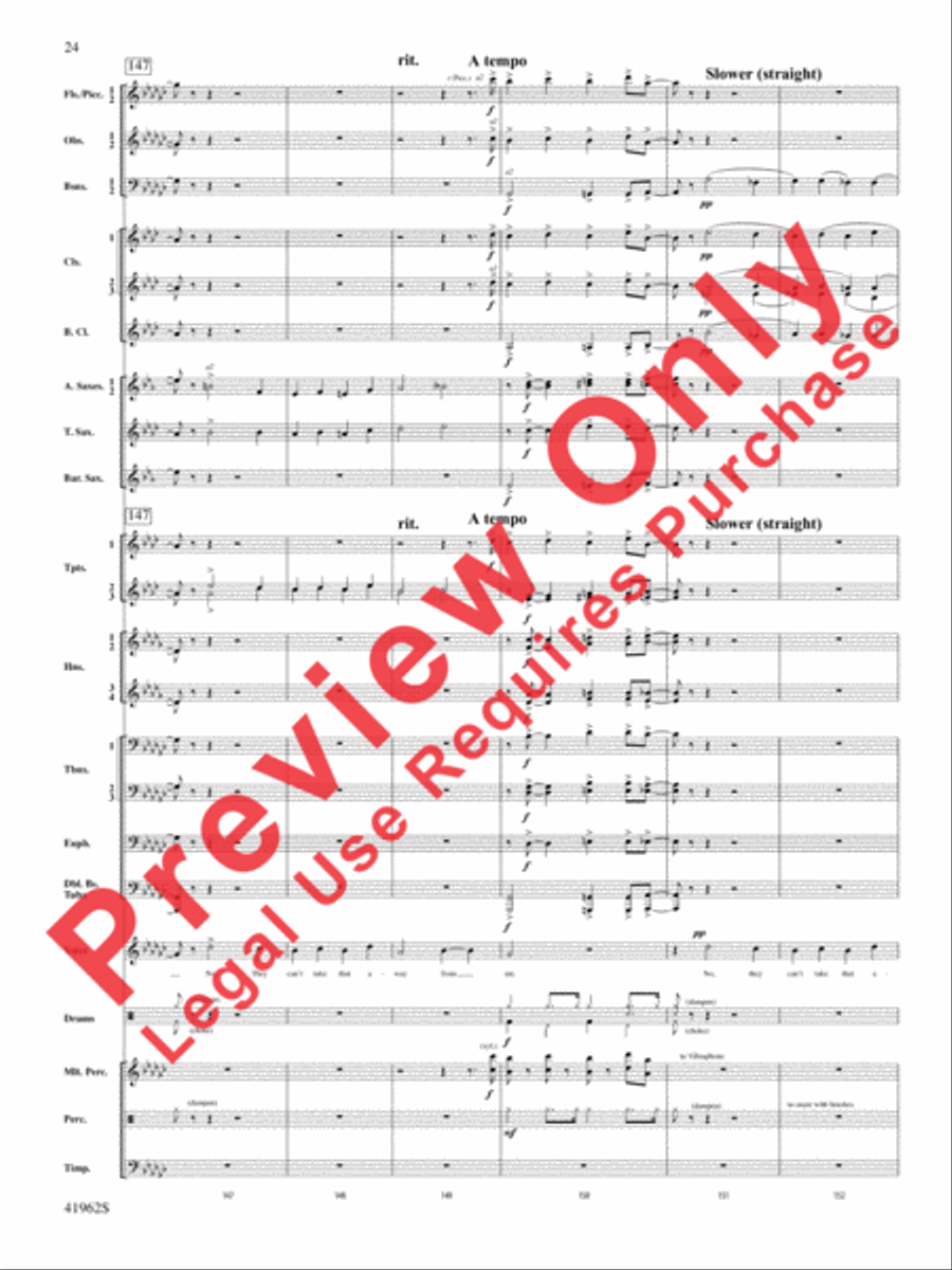 A Gershwin Tribute to Love Concert Band scores gallery preview page 25