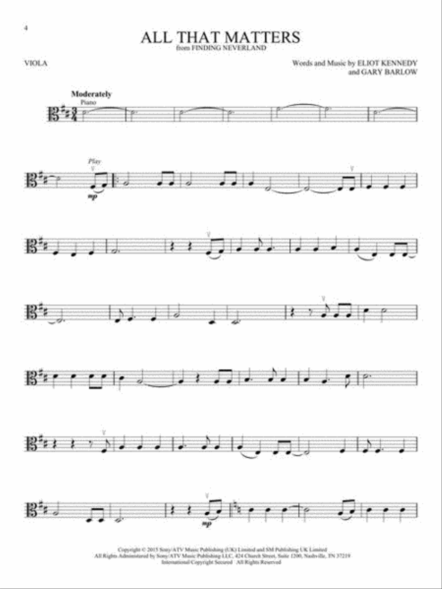 Contemporary Broadway Viola scores gallery preview page 4
