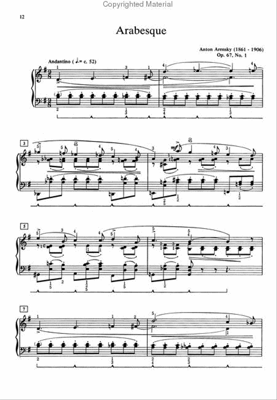 Masters of Russian Piano Music Piano Solo scores gallery preview page 3