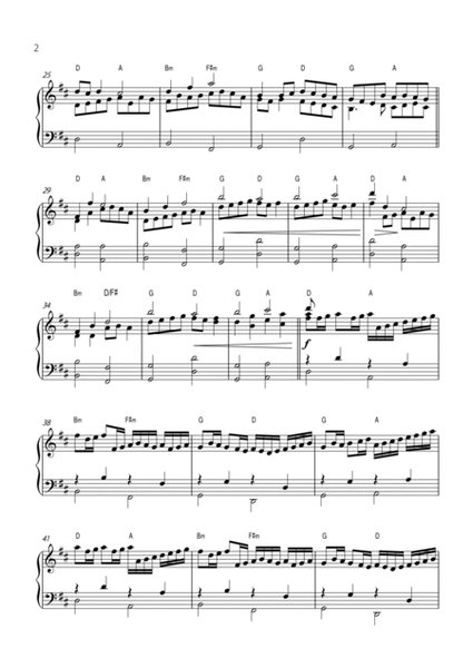 "Canon in D" by Pachelbel - Version for PIANO SOLO image number null