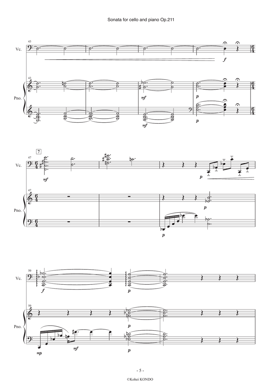 Sonata for Cello and Piano Op.211