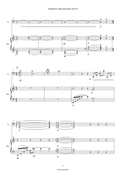 Sonata for Cello and Piano Op.211