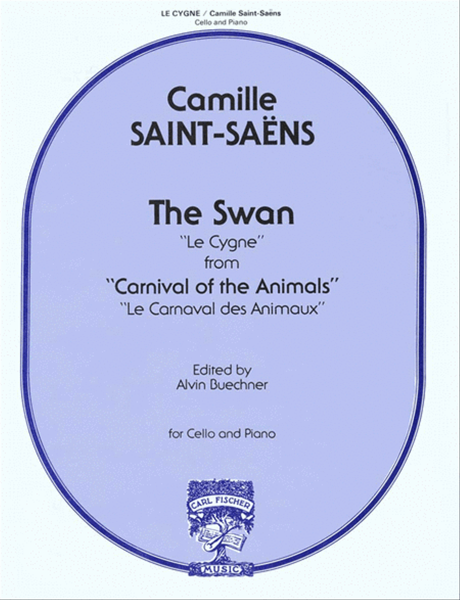 The Swan - from 'Carnival of the Animals' Piano Accompaniment scores gallery preview page 1