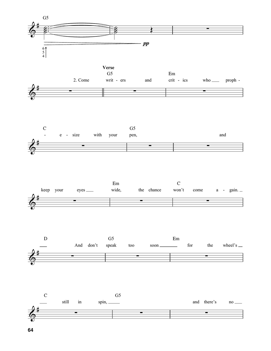 The Times They Are A-Changin' Harmonica scores gallery preview page 3