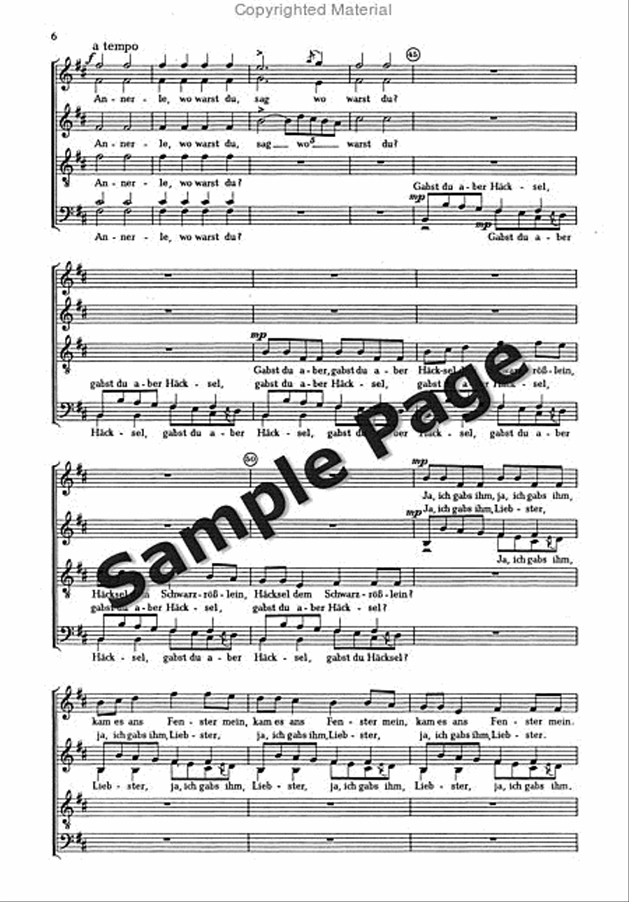 Annerle Wo Warst Du SSAATTBB scores gallery preview page 5