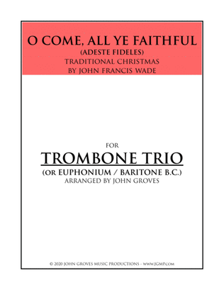 Book cover for O Come, All Ye Faithful (Adeste Fideles) - Trombone Trio