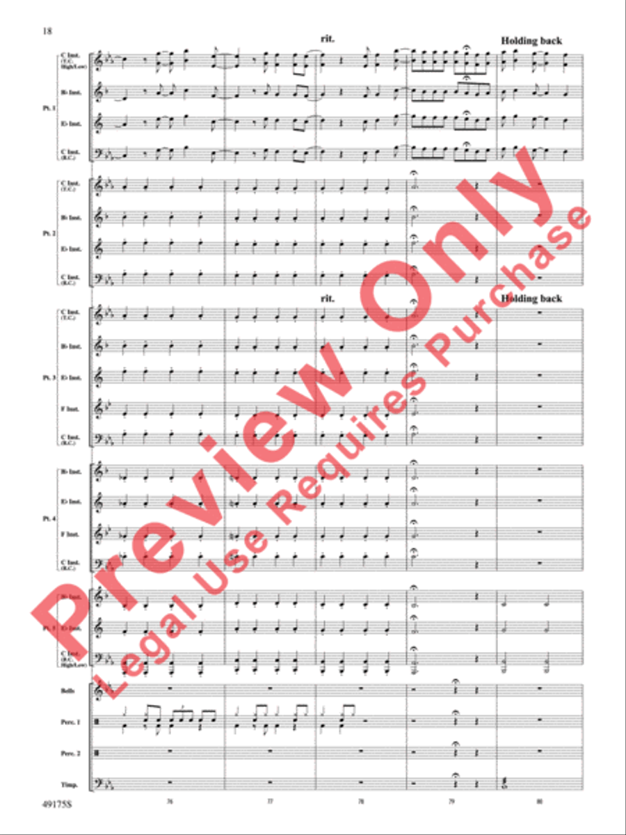 You'll Be Back Concert Band scores gallery preview page 19