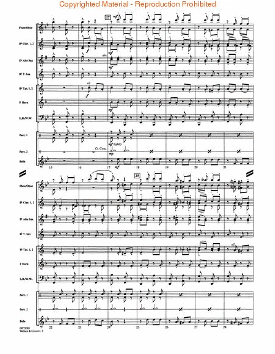 Wallace & Gromit Concert Band scores gallery preview page 3