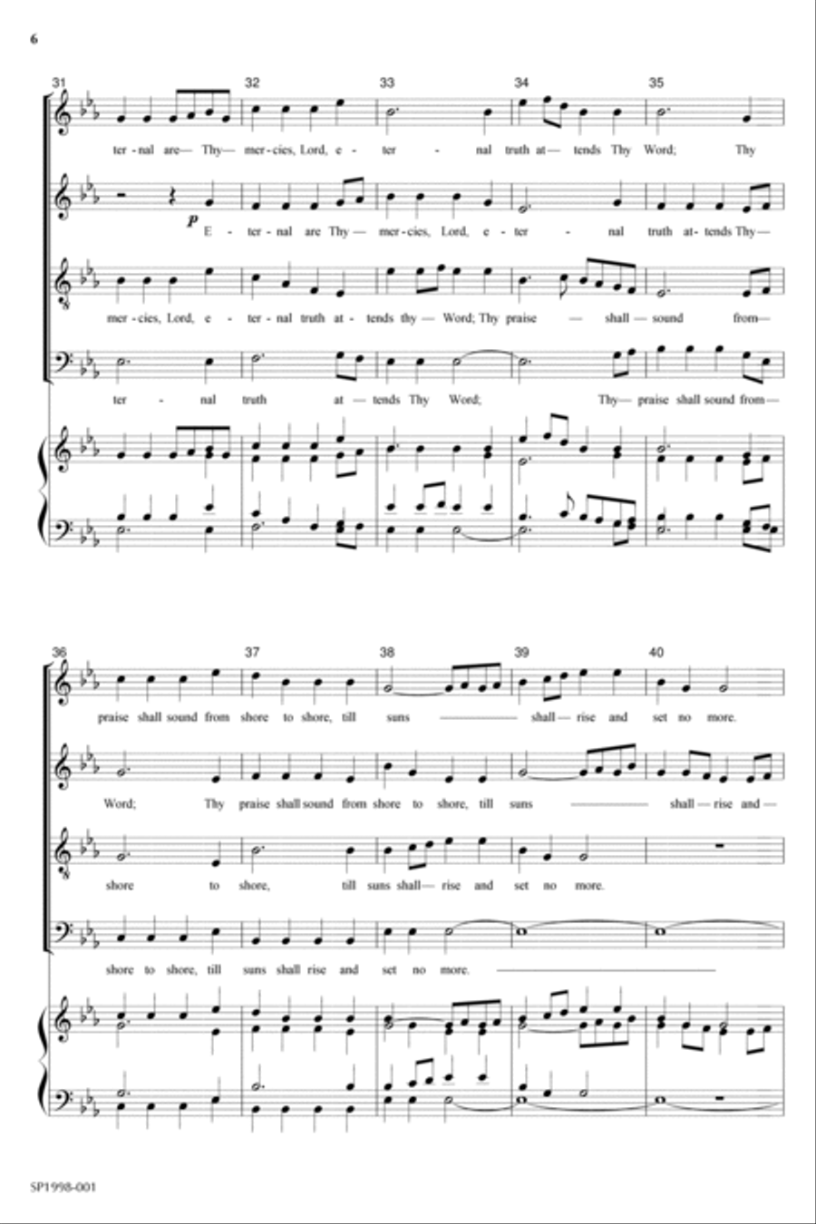 From All That Dwell Below the Skies Choir scores gallery preview page 5