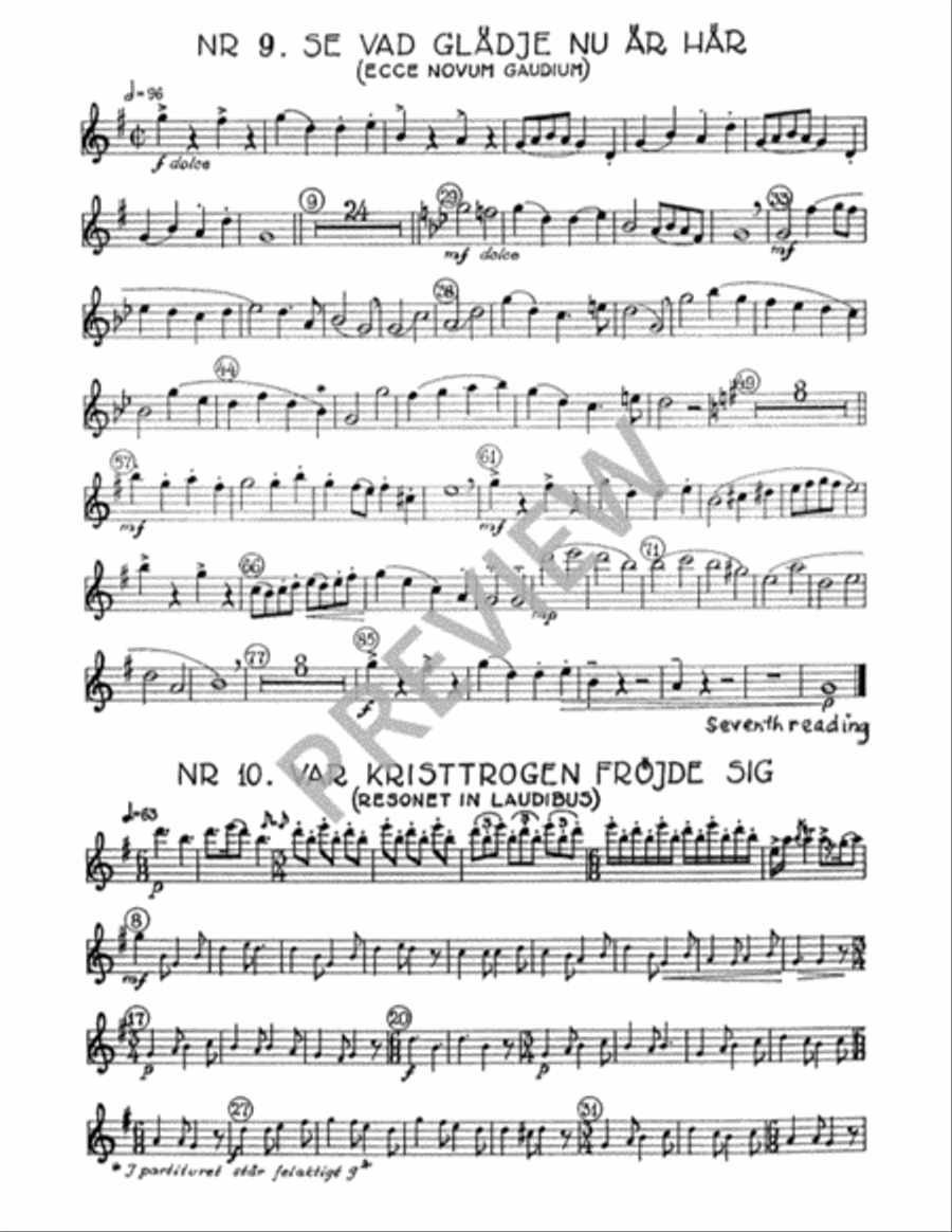 Gaudete (Instrumental Parts) Bassoon scores gallery preview page 6