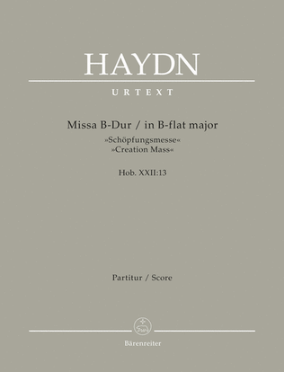 Book cover for Missa in B-flat major Hob. XXII:13 "Creation Mass"