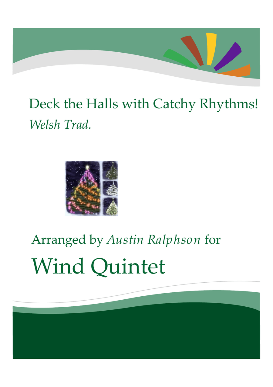 Deck The Halls With Catchy Rhythms! - wind quintet Woodwind Quintet scores gallery preview page 1