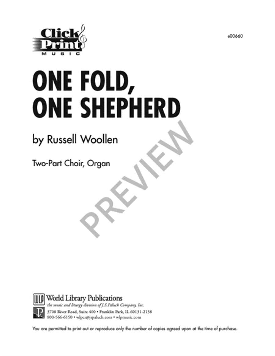 One Fold One Shepherd Organ scores gallery preview page 4