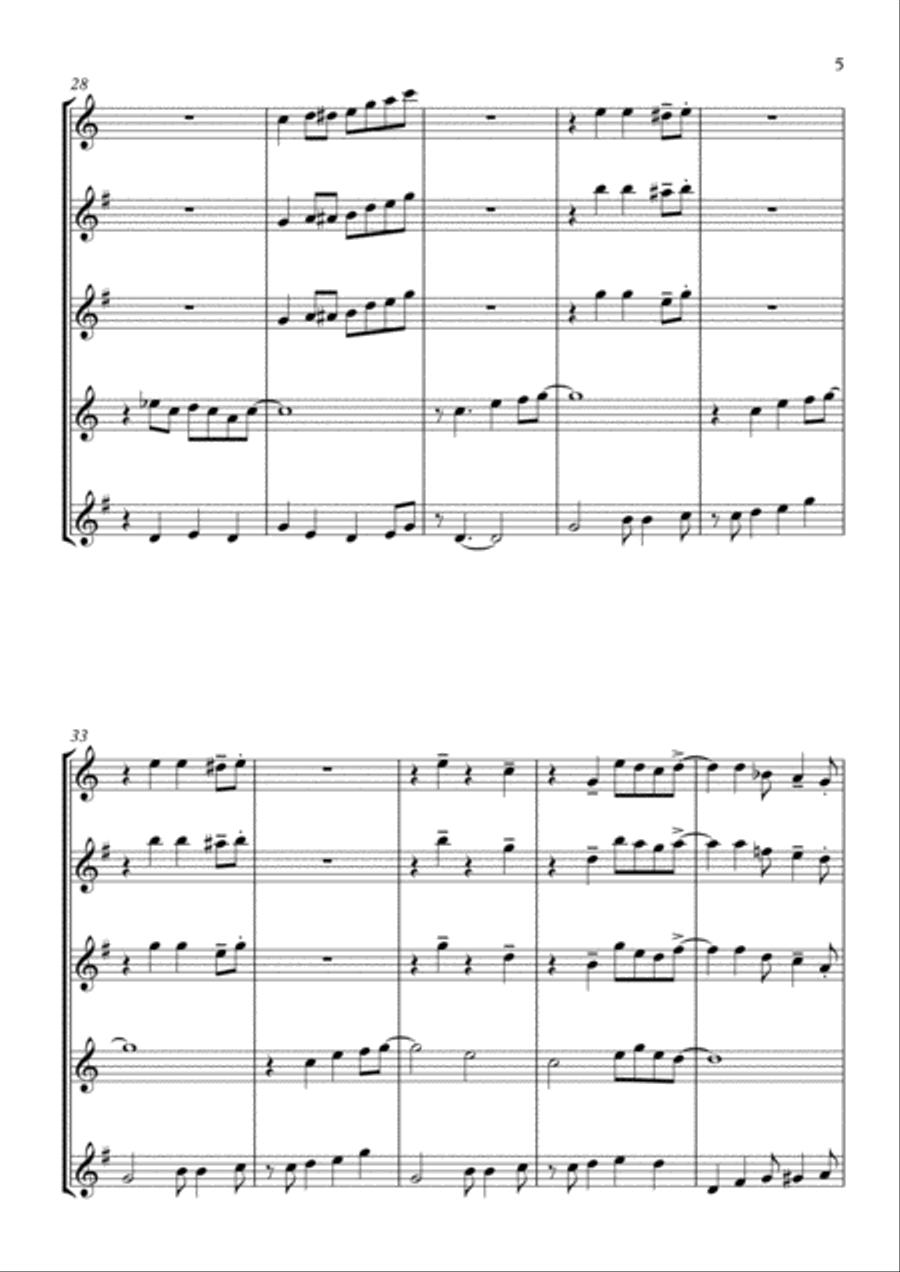 When the Saints Go Marching In - for Saxophone Quartet Saxophone Quartet scores gallery preview page 5