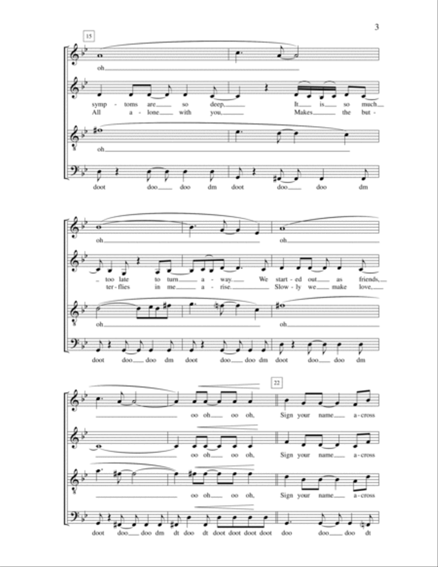 Sign Your Name 4-Part scores gallery preview page 3