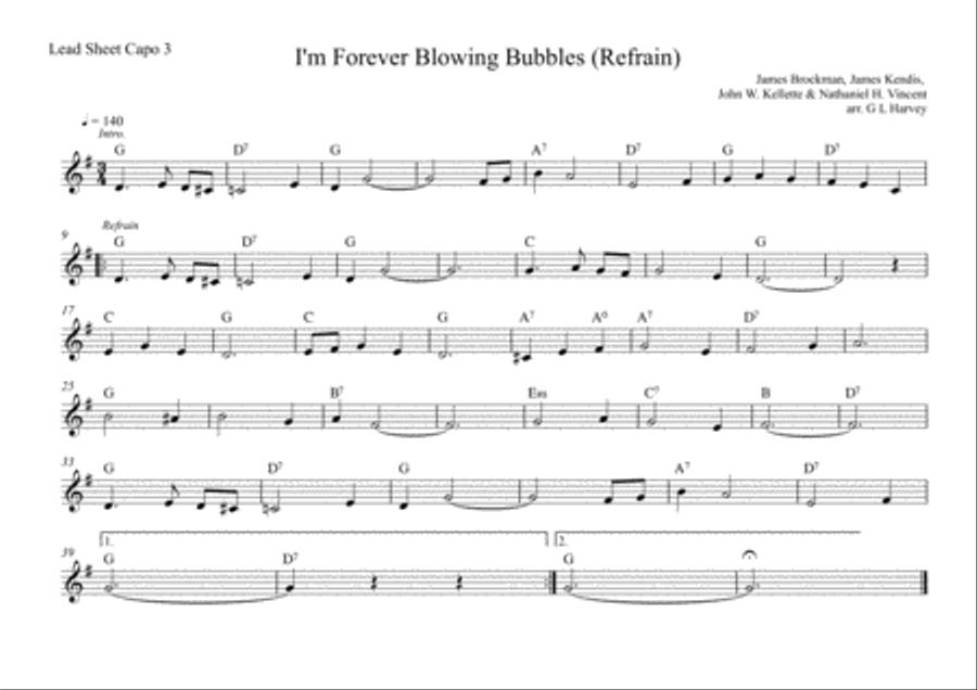 I'm Forever Blowing Bubbles Small Ensemble scores gallery preview page 5