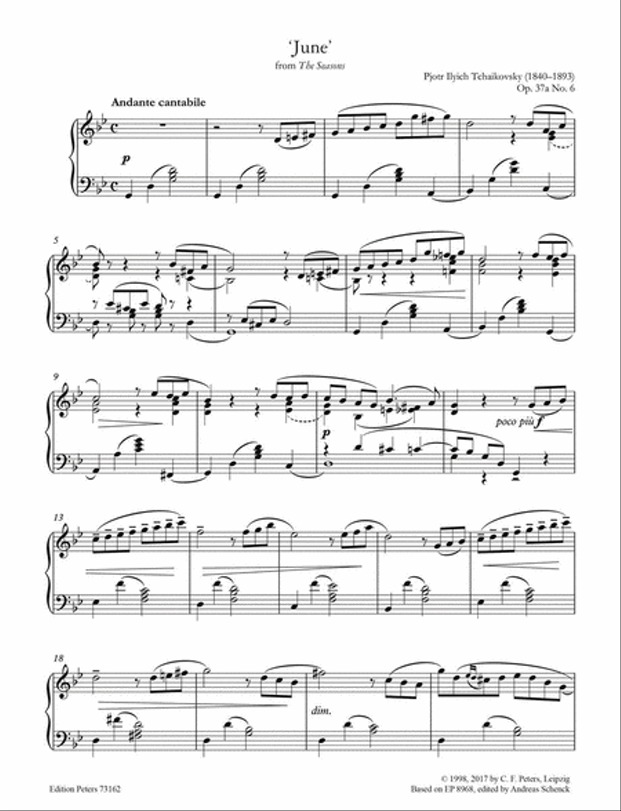 June from The Seasons for Piano Piano scores gallery preview page 4
