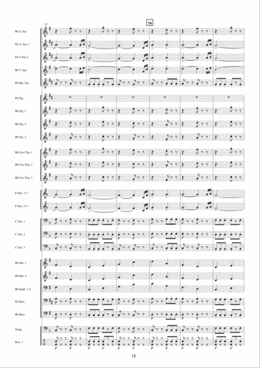 Hail Nero - Triumphal March (From Quo Vadis) Fanfare Band scores gallery preview page 13